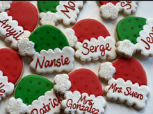 Load image into Gallery viewer, Custom Christmas Hat Cookies