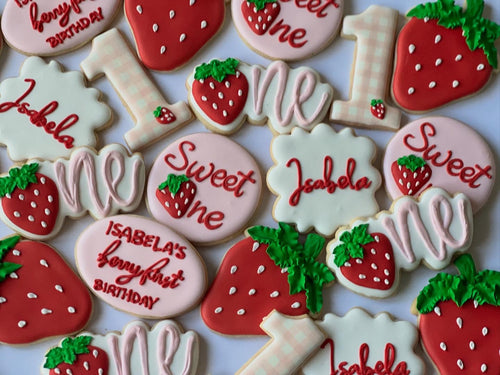 Berry first, Strawberry theme Cookies