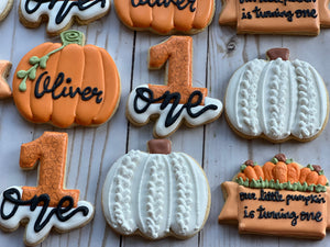 Pumpkin Fall Baby shower cookies