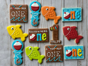 Fish theme One year old Cookies