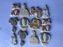 Load image into Gallery viewer, Woodland air balloon Baby shower cookies