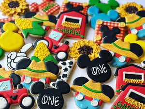 Farm mickey theme cookies