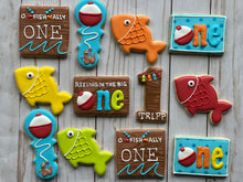 Load image into Gallery viewer, Fish theme One year old Cookies