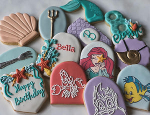 Mermaid Ariel theme Cookies