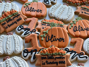 Pumpkin Fall Baby shower cookies