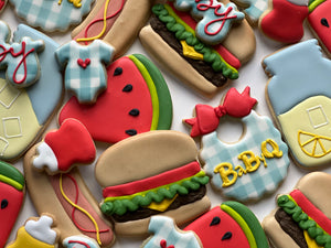 BBQ Baby shower cookies