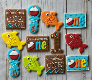 Fish theme One year old Cookies