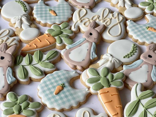 Rabbit Baby shower cookies