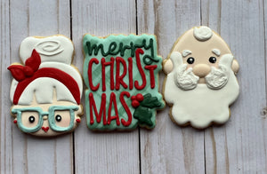 Custom Christmas Hat Cookies