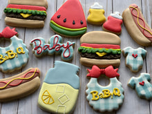 Load image into Gallery viewer, BBQ Baby shower cookies