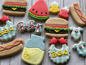 BBQ Baby shower cookies