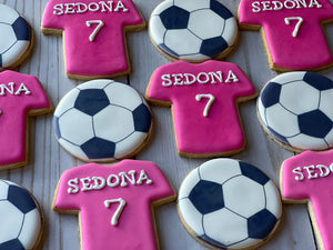 Soccer theme cookies