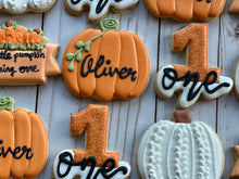 Load image into Gallery viewer, Pumpkin Fall Baby shower cookies