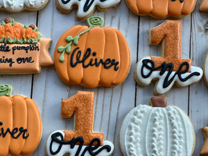 Pumpkin Fall Baby shower cookies