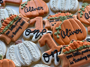 Pumpkin Fall Baby shower cookies