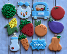 Load image into Gallery viewer, Vegetables fall theme Baby shower cookies