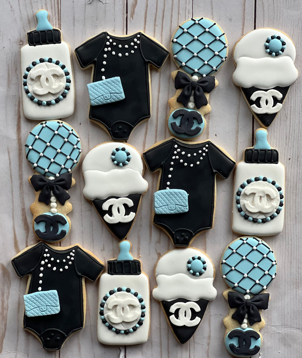 Chanel Baby shower cookies