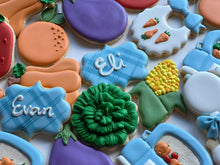 Load image into Gallery viewer, Vegetable theme baby shower cookies