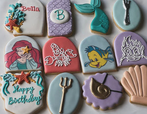 Mermaid Ariel theme Cookies