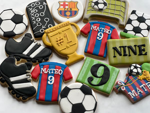 Soccer theme cookies