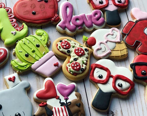 Mix designs Valentines cookies