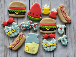 BBQ Baby shower cookies