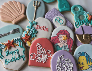 Mermaid Ariel theme Cookies