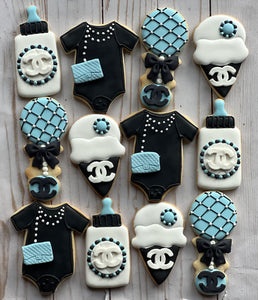 Chanel Baby shower cookies