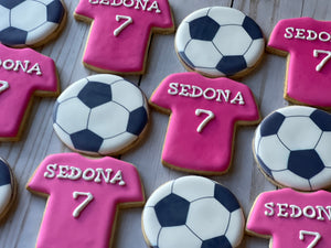 Soccer theme cookies