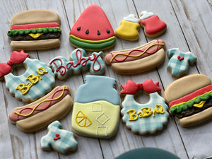 BBQ Baby shower cookies