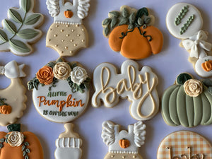 Pumpkin Fall Baby shower cookies
