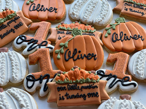 Pumpkin Fall Baby shower cookies