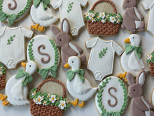 Load image into Gallery viewer, Rabbit and goose Baby shower cookies