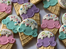Load image into Gallery viewer, Ice cream cone Summer theme Cookies