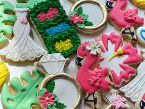 Tripical Bridal shower cookies