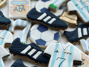 Soccer theme cookies