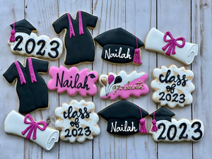 Graduation theme cookies
