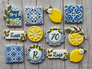 Lemon and tiles theme Cookies