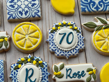 Load image into Gallery viewer, Lemon and tiles theme Cookies