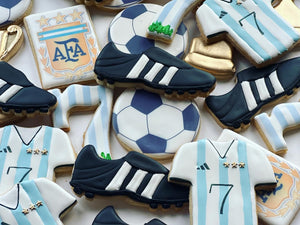 Soccer theme cookies