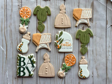 Load image into Gallery viewer, A little cutie is on the way theme Baby shower cookies