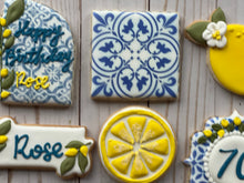 Load image into Gallery viewer, Lemon and tiles theme Cookies