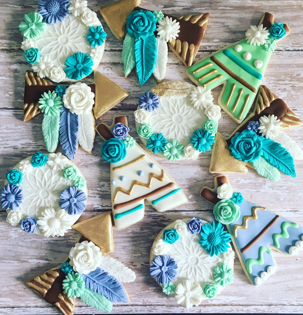 Boho Theme Cookies