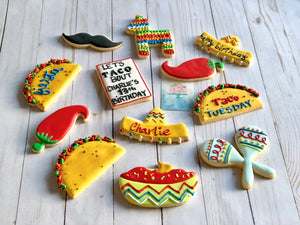 Taco Tuesday cookie theme