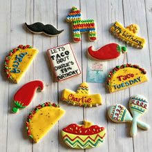 Load image into Gallery viewer, Taco Tuesday cookie theme