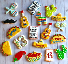 Load image into Gallery viewer, Taco Tuesday cookie theme