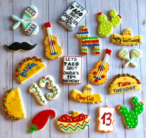 Taco Tuesday cookie theme