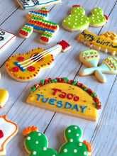 Load image into Gallery viewer, Taco Tuesday cookie theme