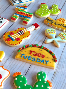 Taco Tuesday cookie theme
