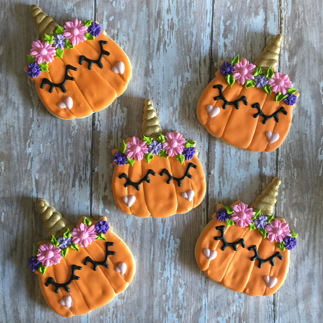 Unicorn Pumpkin Cookies
